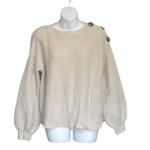 Madewell Boatneck Cream Wool Sweater - Picture 4 of 10
